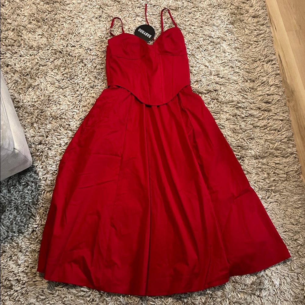 Babyboo Mariella Midi Dress - Red - Picture 4 of 6